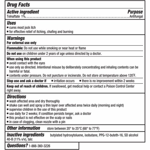 Tinactin Antifungal Treatment Jock Itch Powder Spray Perspective: bottom