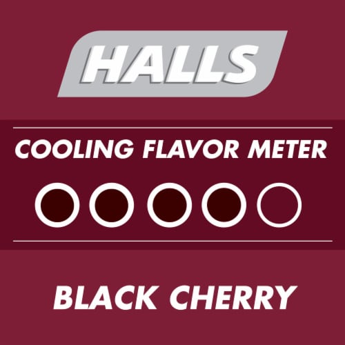 Halls Relief Black Cherry Sugar Free Cough Drops Perspective: bottom