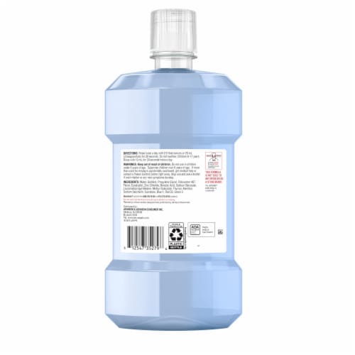 Listerine Clinical Solutions MouthwashBreath Defense Alcohol-Free Smooth Mint Oral Rinse Perspective: bottom