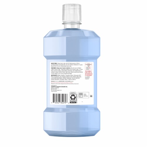 Listerine Clinical Solutions MouthwashBreath Defense Alcohol-Free Smooth Mint Oral Rinse Perspective: bottom