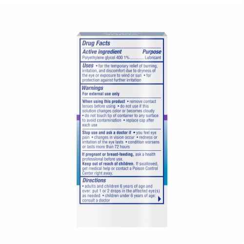 Visine Dry Eye Relief Tired Eye Lubricant Eye Drops Perspective: bottom