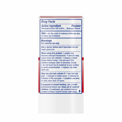 Visine Red Eye Comfort Redness Reliever Eye Drops Perspective: bottom