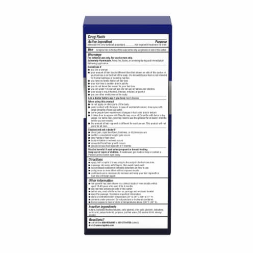 Men's Rogaine 5% Minoxidil Foam Thin Hair Treatment Perspective: bottom