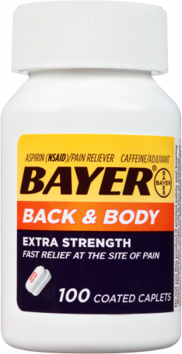 Bayer Back & Body Extra Strength Aspirin Coated Caplets 500mg Perspective: bottom