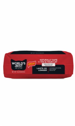 World's Best Cat Litter Multiple Cat Unscented Clumping Formula Perspective: bottom