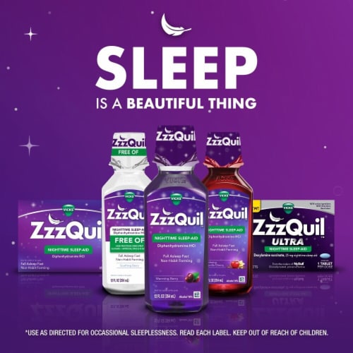ZzzQuil Nighttime Sleep Aid Liquid Twin Pack Perspective: bottom