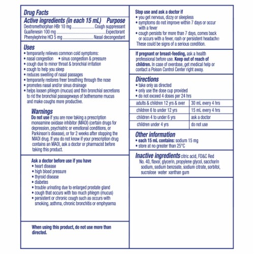 Vicks Dayquil Kids Cold & Cough + Mucus Berry Liquid Perspective: bottom
