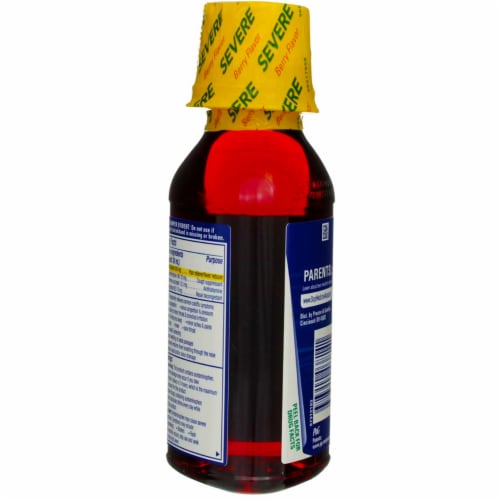 Vicks NyQuil Severe Nighttime Cold & Flu Relief Liquid, Berry, 8 fl oz Perspective: bottom