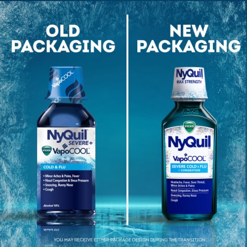 Vicks NyQuil VapoCOOL Severe Cold & Flu + Congestion Medicine Acetaminophen Liquid Perspective: bottom