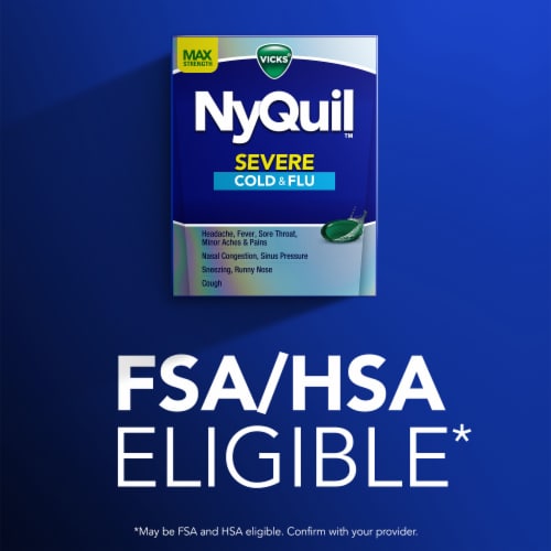 Vicks NyQuil SEVERE Cold & Flu Medicine Liquicaps Perspective: bottom