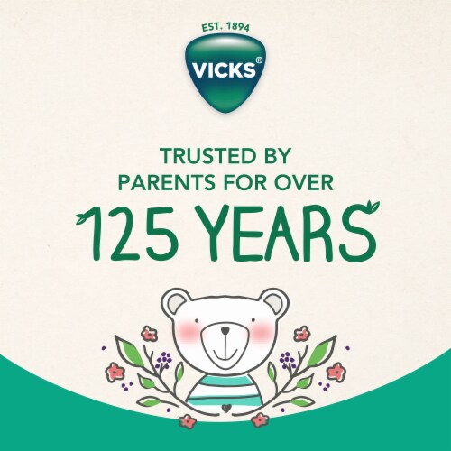 Vicks® Children’s Botanicals Berry Flavor Multi-Care Kids’ Cough Syrup Perspective: bottom