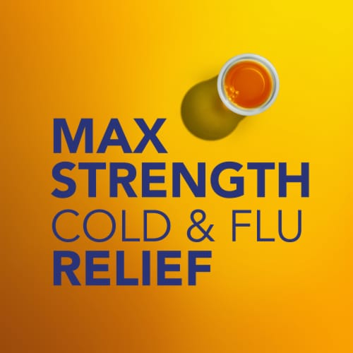 Vicks DayQuil Severe Honey Cold and Flu Medicine Perspective: bottom