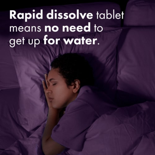 Vicks ZzzQuil PURE Zzzs Low Dose Melatonin Back to Sleep Rapid Dissolve Tablets Perspective: bottom