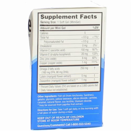 Bausch & Lomb Ocuvite® Eye Health Formula Soft Gels Perspective: bottom