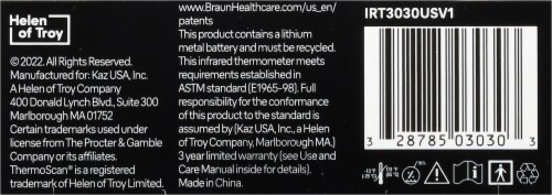 Braun ThermoScan 3 High Speed Compact Ear Thermometer Perspective: bottom