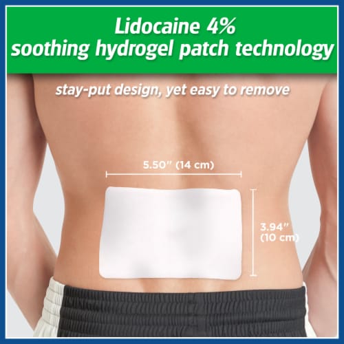 Salonpas® Lidocaine 4% Pain Relieving Gel Patches Perspective: bottom