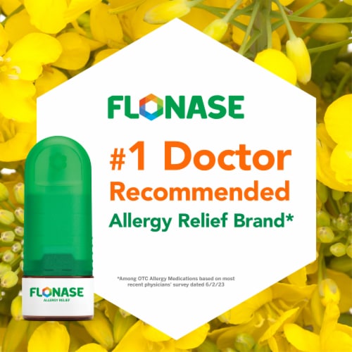 Flonase Allergy Relief Nasal Spray- Non-Drowsy 24HR Long Lasting Allergy Relief Perspective: bottom