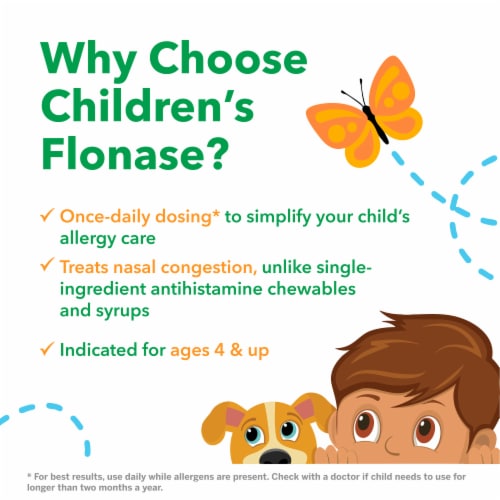 Flonase Children's Allergy Medicine for 24 Hour Relief Metered Nasal Spray Perspective: bottom