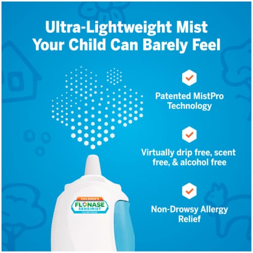 Flonase Sensimist Spray Non Drowsy Children's Allergy Fluticasone Furoate Medicine Perspective: bottom