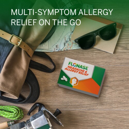 Flonase Headache and Allergy Relief Caplets Perspective: bottom