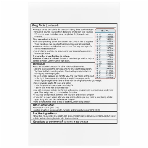 alli Diet Weight Loss Supplement Pills Orlistat Capsules Perspective: bottom