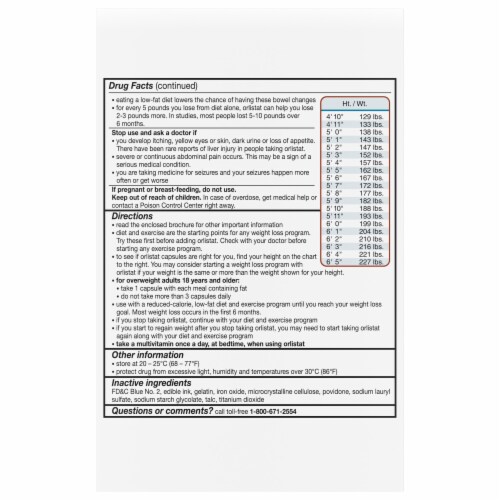 alli Diet Weight Loss Supplement Pills Orlistat Capsules Perspective: bottom