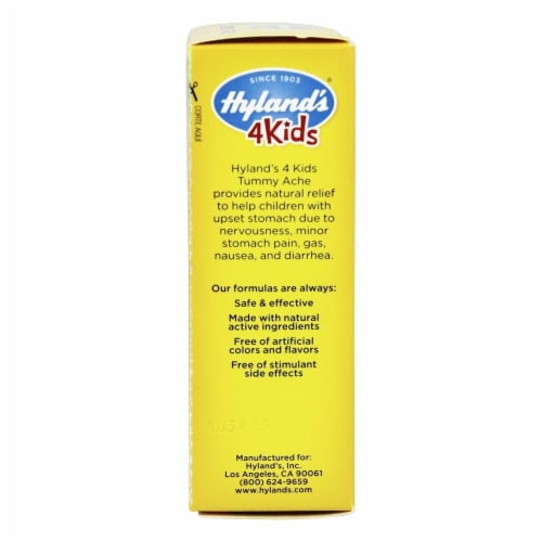 Hyland's 4Kids Homeopathic Tummy Ache Quick-Dissolving Tablets Perspective: bottom