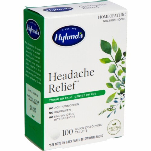 Hyland's Headache Relief Quick Dissolving Tablets Perspective: bottom