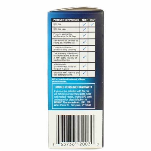 Nix Permethrin Lice Treatment Perspective: bottom
