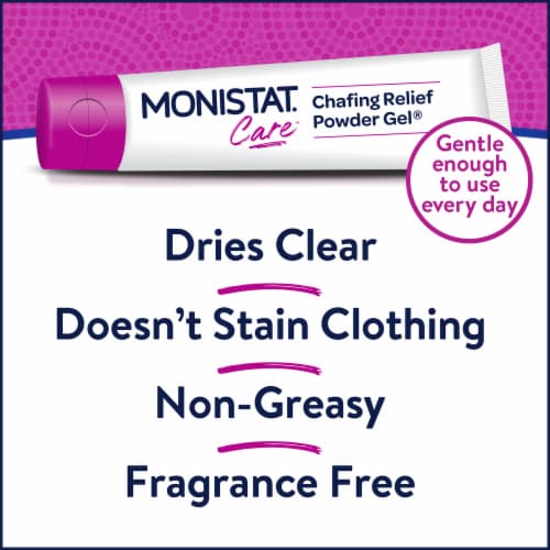 Monistat Anti-Chafe Protection Chafing Relief Powder Gel Perspective: bottom