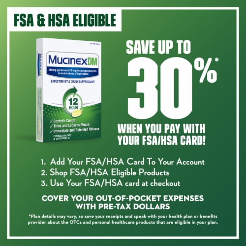 Mucinex DM Expectorant & Cough Suppressant Tablets Perspective: bottom
