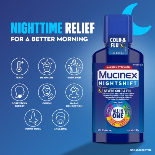 Mucinex Fast Max Day & Night Cold & Flu Liquids Perspective: bottom