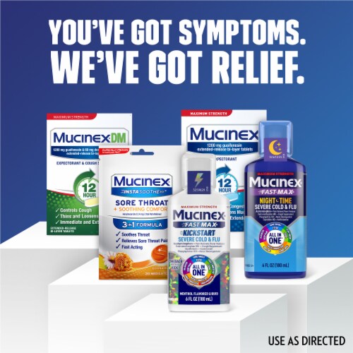 Mucinex Fast-Max Kickstart Severe Cold & Flu Liquid Perspective: bottom