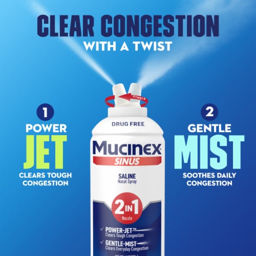 Mucinex Sinus Saline Nasal Spray & Sinus Rinse Perspective: bottom