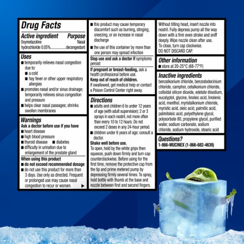 Mucinex Sinus-Ma Nasal Spray Clear and Cool Perspective: bottom