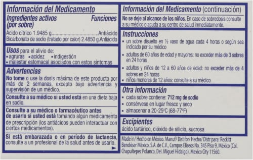 Sal De Uvas Picot Effervescent Powder 12 Count Perspective: bottom