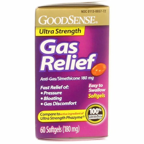 Good Sense Ultra Strength Gas Relief Simethicone Softgels 180mg Perspective: bottom