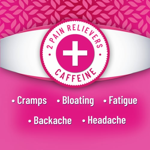 Pamprin® Max Pain + Energy Maximum Strength Menstrual Pain Relief Caplets Perspective: bottom