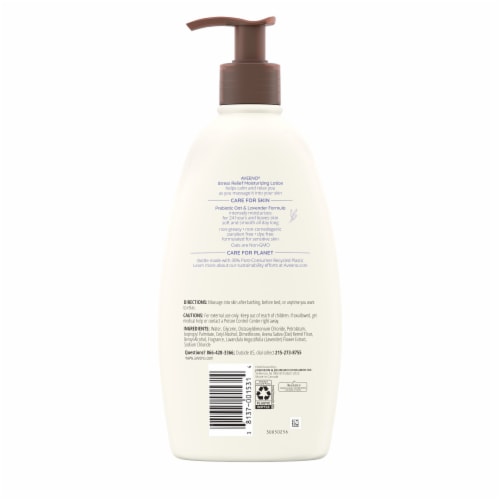 Aveeno Stress Relief Moisturizing Body Lotion Lavender Scent to Calm & Relax Perspective: bottom