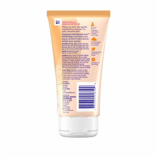 Clean & Clear Morning Burst Oil-Free Exfoliating Face Wash with Vitamin C & Pro-Vitamin B5 Perspective: bottom