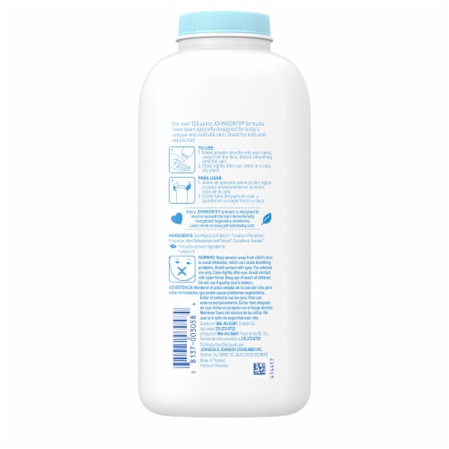 Johnson's cornstarch hot sale powder