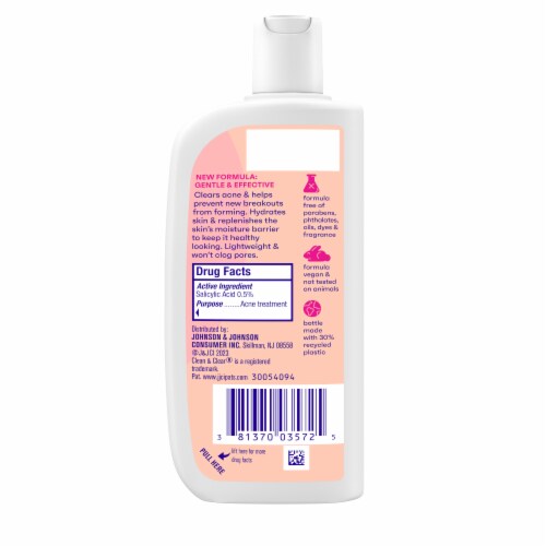 Clean & Clear Essentials Dual Action Oil-Free Facial Moisturizer with Salicylic Acid Acne Treatment Perspective: bottom
