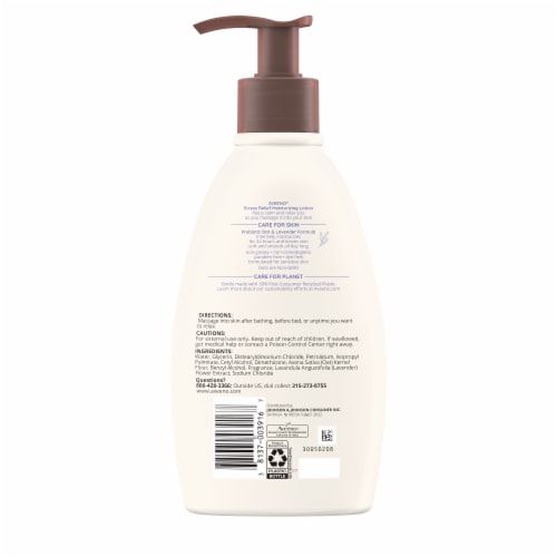 Aveeno Stress Relief Moisturizing Body Lotion Lavender Scent to Calm & Relax Perspective: bottom