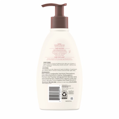 Aveeno Creamy Oil Body Moisturizer For Dry Skin, Non-Greasy Perspective: bottom