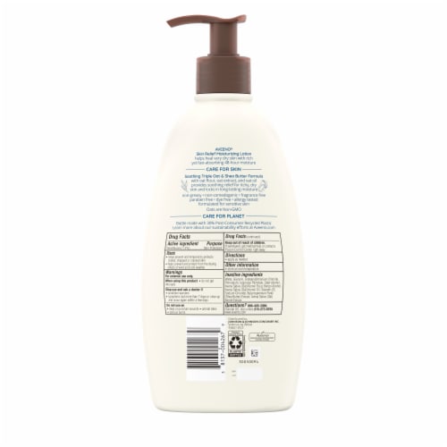 Aveeno Skin Relief Moisturizing Body Lotion Fragrance-Free for Very Dry Skin Perspective: bottom