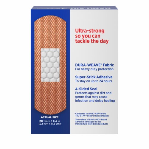 Band-Aid Brand Tough Strips Durable Adhesive Bandage, One Size Perspective: bottom