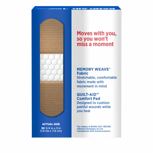 Band-Aid Flexible Fabric Adhesive Bandages Perspective: bottom