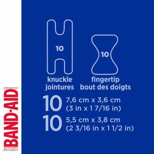 BandAid Knuckle & Fingertip Flexible Fabric Bandages, 20 ct Ralphs