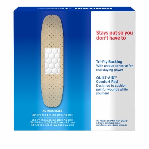 Band-Aid Brand Tru-Stay Sheer Assorted Sizes Adhesive Bandages, 80 ct -  Kroger