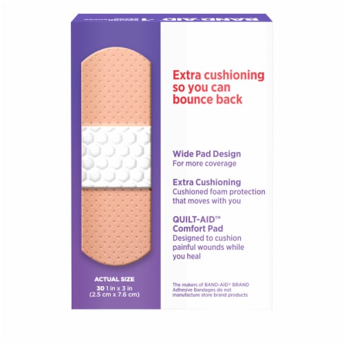 BAND-AID Brand Cushion Care Sport Strip Adhesive Bandages Perspective: bottom